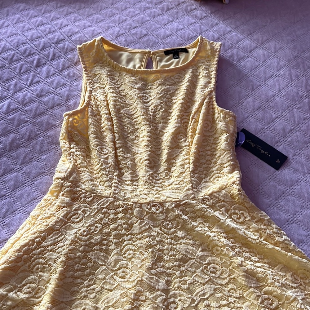 City triangles yellow dress with tags